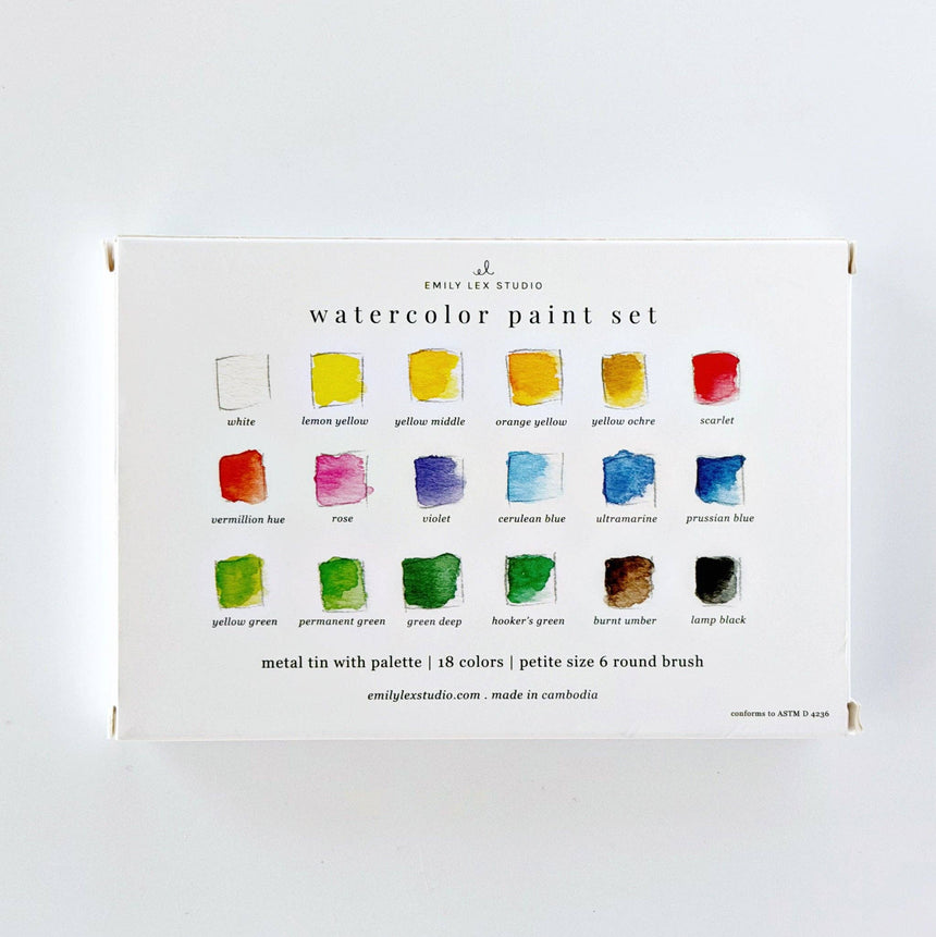 Watercolor Paint Set | 18 Colors + Brush