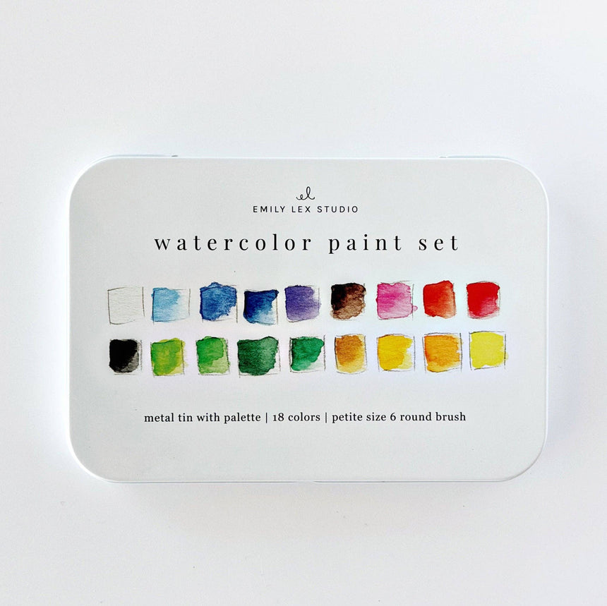 Watercolor Paint Set | 18 Colors + Brush
