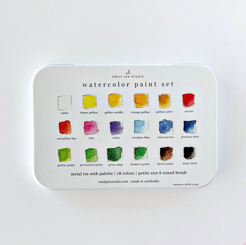 Watercolor Paint Set | 18 Colors + Brush